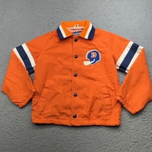 Vintage Denver Broncos Jacket Youth Small Orange Satin NFL Football Stahl Urban